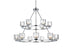 Elegant Lighting Cadence Pendant Light D36 Inch +26 Inch G9 Lt15 40 Watt Chrome in Chrome and Clear Finish Model: 5100L236C