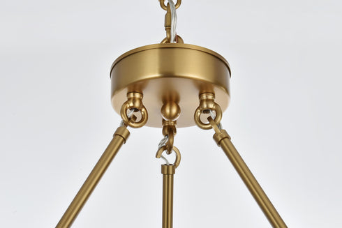 Elegant Lighting Cadence Pendant Light D36 Inch +26 Inch G9 Lt15 40 Watt Satin Gold in Satin Gold and Clear Finish Model: 5100L236SG