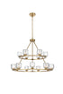 Elegant Lighting Cadence Pendant Light D36 Inch +26 Inch G9 Lt15 40 Watt Satin Gold in Satin Gold and Clear Finish Model: 5100L236SG
