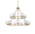 Elegant Lighting Cadence Pendant Light D36 Inch +26 Inch G9 Lt15 40 Watt Satin Gold in Satin Gold and Clear Finish Model: 5100L236SG