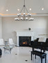 Elegant Lighting Cadence Pendant Light D36 Inch +48 Inch G9 Lt21 40 Watt Black in Black and Clear Finish Model: 5100L248BK
