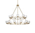 Elegant Lighting Cadence Pendant Light D36 Inch +48 Inch G9 Lt21 40 Watt Satin Gold in Satin Gold and Clear Finish Model: 5100L248SG