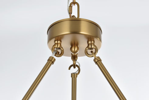 Elegant Lighting Cadence Pendant Light D36 Inch +48 Inch G9 Lt21 40 Watt Satin Gold in Satin Gold and Clear Finish Model: 5100L248SG