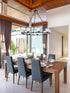Elegant Lighting Cadence Pendant Light D36 Inch G9 Lt9 40 Watt Black in Black and Clear Finish Model: 5100D36BK