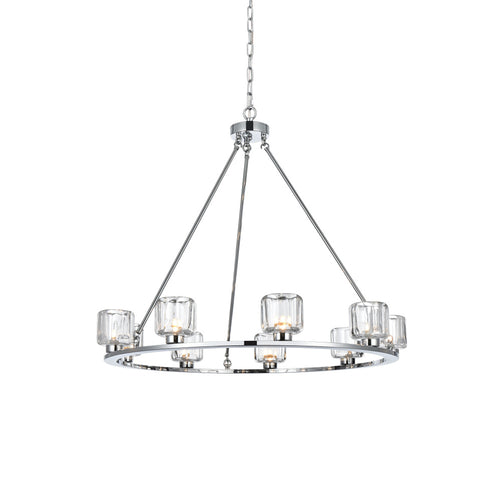 Elegant Lighting Cadence Pendant Light D36 Inch G9 Lt9 40 Watt Chrome in Chrome and Clear Finish Model: 5100D36C
