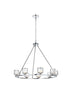 Elegant Lighting Cadence Pendant Light D36 Inch G9 Lt9 40 Watt Chrome in Chrome and Clear Finish Model: 5100D36C