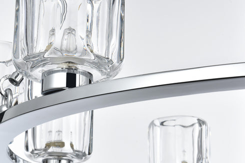 Elegant Lighting Cadence Pendant Light D36 Inch G9 Lt9 40 Watt Chrome in Chrome and Clear Finish Model: 5100D36C