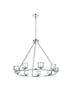 Elegant Lighting Cadence Pendant Light D36 Inch G9 Lt9 40 Watt Chrome in Chrome and Clear Finish Model: 5100D36C