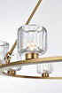 Elegant Lighting Cadence Pendant Light D36 Inch G9 Lt9 40 Watt Satin Gold in Satin Gold and Clear Finish Model: 5100D36SG
