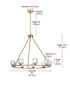 Elegant Lighting Cadence Pendant Light D36 Inch G9 Lt9 40 Watt Satin Gold in Satin Gold and Clear Finish Model: 5100D36SG