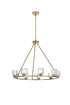 Elegant Lighting Cadence Pendant Light D36 Inch G9 Lt9 40 Watt Satin Gold in Satin Gold and Clear Finish Model: 5100D36SG