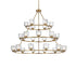 Elegant Lighting Cadence Pendant Light D48 Inch +36 Inch +26 Inch G9 Lt27 40 Watt Satin Gold in Satin Gold and Clear Finish Model: 5100L348SG