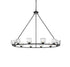 Elegant Lighting Cadence Pendant Light D48 Inch G9 Lt12 40 Watt Black in Black and Clear Finish Model: 5100D48BK