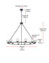 Elegant Lighting Cadence Pendant Light D48 Inch G9 Lt12 40 Watt Black in Black and Clear Finish Model: 5100D48BK