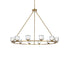 Elegant Lighting Cadence Pendant Light D48 Inch G9 Lt12 40 Watt Satin Gold in Satin Gold and Clear Finish Model: 5100D48SG
