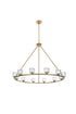 Elegant Lighting Cadence Pendant Light D48 Inch G9 Lt12 40 Watt Satin Gold in Satin Gold and Clear Finish Model: 5100D48SG