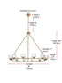 Elegant Lighting Cadence Pendant Light D48 Inch G9 Lt12 40 Watt Satin Gold in Satin Gold and Clear Finish Model: 5100D48SG