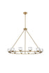 Elegant Lighting Cadence Pendant Light D48 Inch G9 Lt12 40 Watt Satin Gold in Satin Gold and Clear Finish Model: 5100D48SG