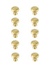 Elegant Lighting Cadon 1.2 Inch Diameter in Brushed Gold Mushroom Knob Multipack (Set of 10) Model: KB2002-GD-10PK