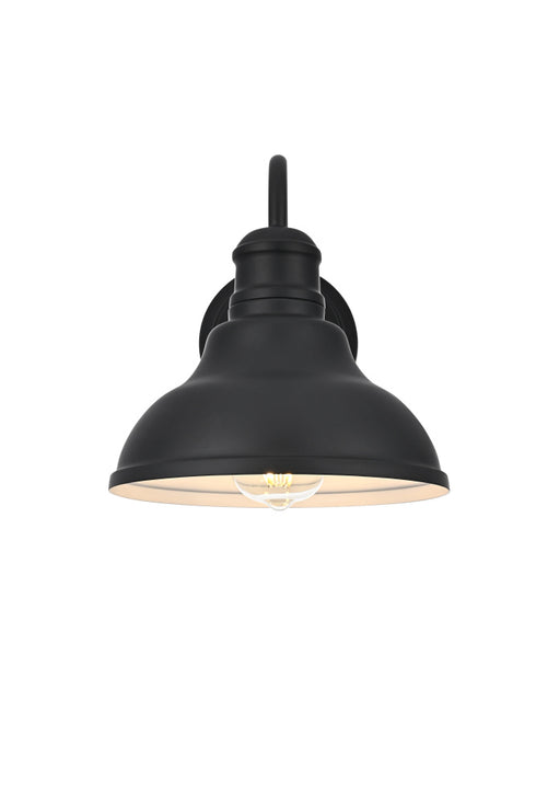 Elegant Lighting Callen 1 Light Wall Sconce W9 Inch xH10 Inch xE11.5 Inch in Black Model: OD802W10BK