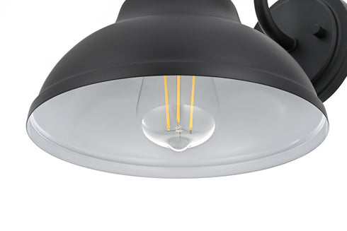 Elegant Lighting Callen 1 Light Wall Sconce W9 Inch xH10 Inch xE11.5 Inch in Black Model: OD802W10BK