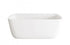 Elegant Lighting Calum 59 inch Soaking Bathtub in Glossy White with Brushed Gold Trim Model: BT10559GW-BGD