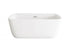 Elegant Lighting Calum 59 inch Soaking Bathtub in Glossy White with Brushed Gold Trim Model: BT10559GW-BGD