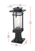 Elegant Lighting Cambria 7 inch Outdoor Pendant in Black Model: OD320P17BK