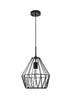 Elegant Lighting Candor 1 light black Pendant Model: LD4008D11BK