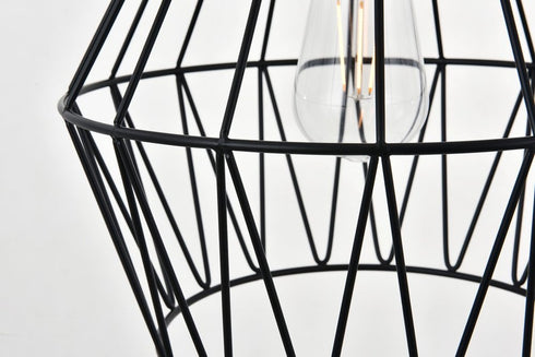 Elegant Lighting Candor 1 light black Pendant Model: LD4008D11BK