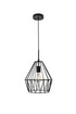 Elegant Lighting Candor 1 light black Pendant Model: LD4008D11BK
