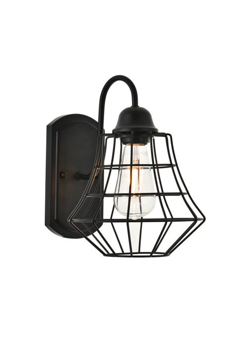 Elegant Lighting Candor 1 light black Wall Sconce Model: LD4008W10BK
