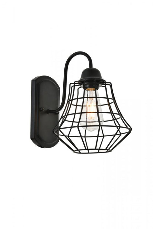 Elegant Lighting Candor 1 light black Wall Sconce Model: LD4008W10BK