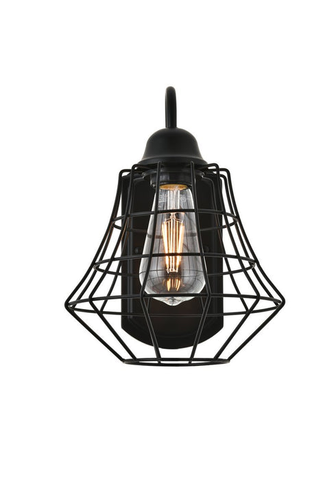 Elegant Lighting Candor 1 light black Wall Sconce Model: LD4008W10BK