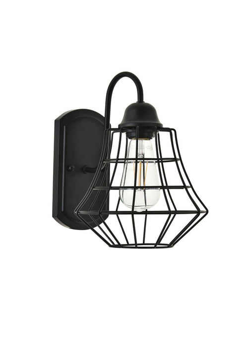 Elegant Lighting Candor 1 light black Wall Sconce Model: LD4008W10BK