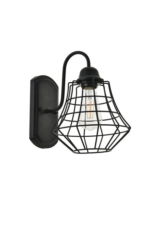 Elegant Lighting Candor 1 light black Wall Sconce Model: LD4008W10BK