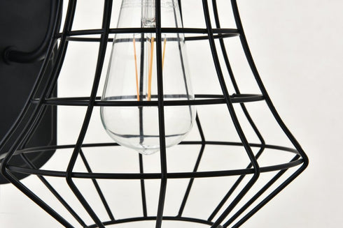Elegant Lighting Candor 1 light black Wall Sconce Model: LD4008W10BK