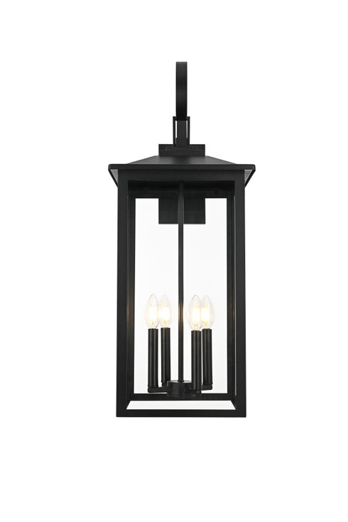 Elegant Lighting Carisle 4 Light Wall sconce W12 Inch E13 Inch H31 Inch L4 in Black (1Box) Model: OD325W31BK