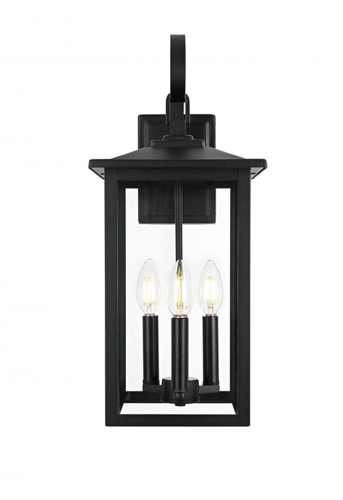 Elegant Lighting Carisle 7 inch Outdoor Pendant in Black Model: OD325W20BK