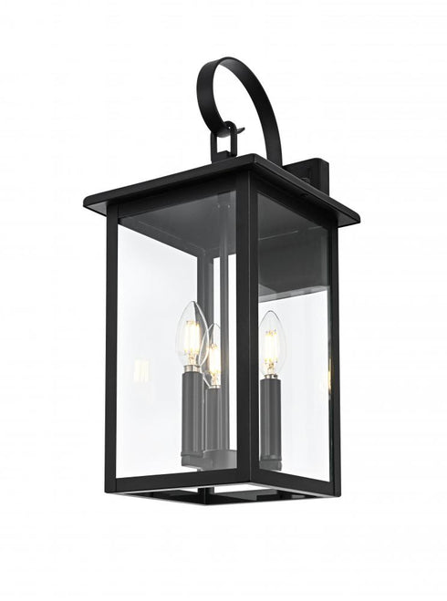 Elegant Lighting Carisle 7 inch Outdoor Pendant in Black Model: OD325W20BK