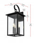Elegant Lighting Carisle 7 inch Outdoor Pendant in Black Model: OD325W20BK