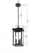 Elegant Lighting Carlisle 7 inch Outdoor Pendant in Black Model: OD325H17BK