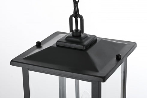 Elegant Lighting Carlisle 7 inch Outdoor Pendant in Black Model: OD325H17BK