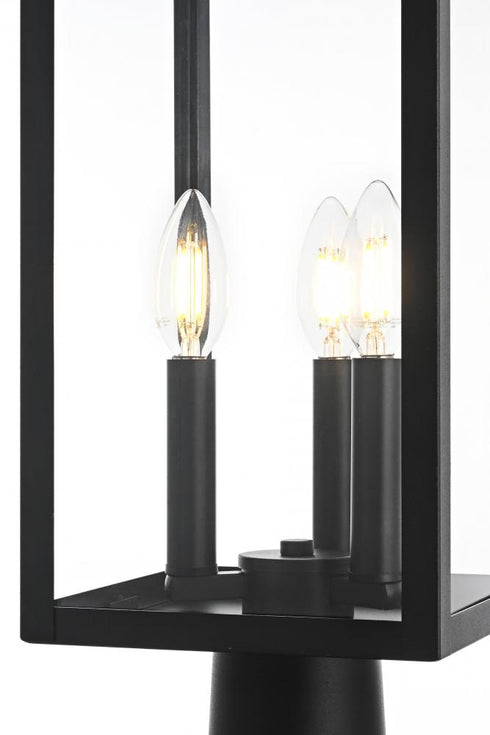 Elegant Lighting Carlisle 7 inch Outdoor Pendant in Black Model: OD325P22BK