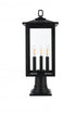 Elegant Lighting Carlisle 7 inch Outdoor Pendant in Black Model: OD325P22BK