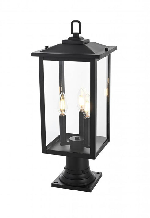 Elegant Lighting Carlisle 7 inch Outdoor Pendant in Black Model: OD325P22BK