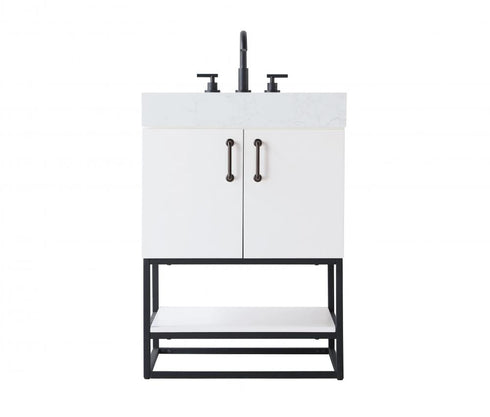 Elegant Lighting Caroline 24 inch Single Bathroom Vanity in Chestnut Brown Model: VF29224MCB