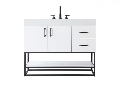 Elegant Lighting Caroline 42 inch Single Bathroom Vanity in Chestnut Brown Model: VF29242MCB
