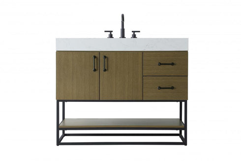 Elegant Lighting Caroline 42 inch Single Bathroom Vanity in Chestnut Brown Model: VF29242MCB