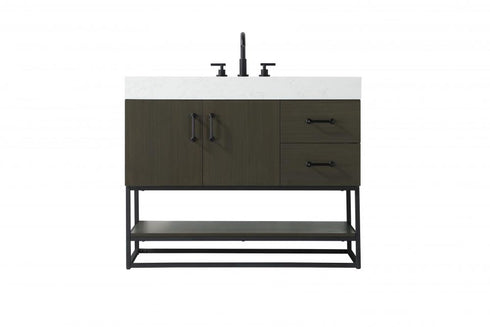 Elegant Lighting Caroline 42 inch Single Bathroom Vanity in Chestnut Brown Model: VF29242MCB